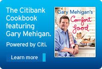 The Citibank Cookbook featuring Gary Mehigan.
